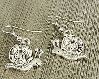 Snail Earrings Silver Color Dangle Earrings