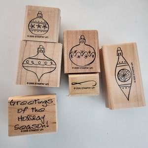 Stampin Up Ornamassortment 6 Piece Gently Used Set Christmas
