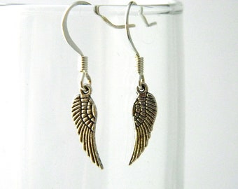 Wing Earrings Silver Color Dangle Earrings