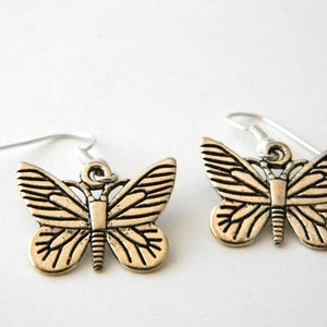 Butterfly Earrings Silver Color Dangle Earrings