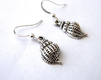 Conch Shell Earrings Silver Color Dangle Earrings