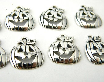 30pcs Pumpkin Charms Halloween Charm Antique Silver Tone - Etsy