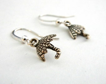 Small Umbrella Earrings Silver Color Dangle Earrings