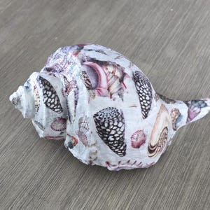 Coastal Whelk Shell Decoupage Shell Design Home Decor