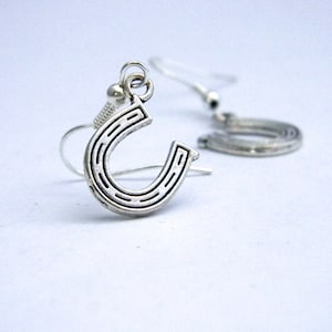 Horseshoe Earrings Silver Color Dangle Earrings
