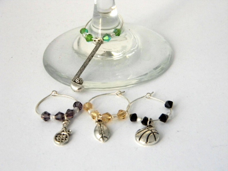 Sports Wine Charms Set of Four image 4