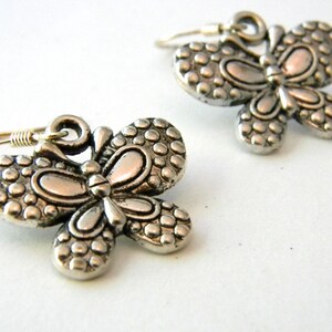 Butterfly Earrings Silver Color Dangle Earrings