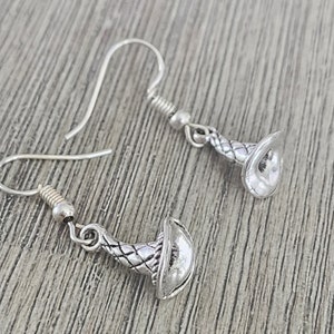 Wizard Hat Earrings Dangle Earrings Silver Color Witch Hat