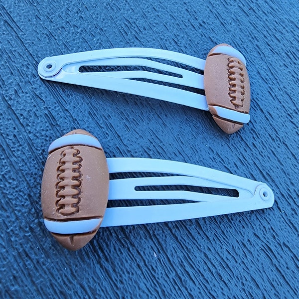 Football Hair Clips Etsy