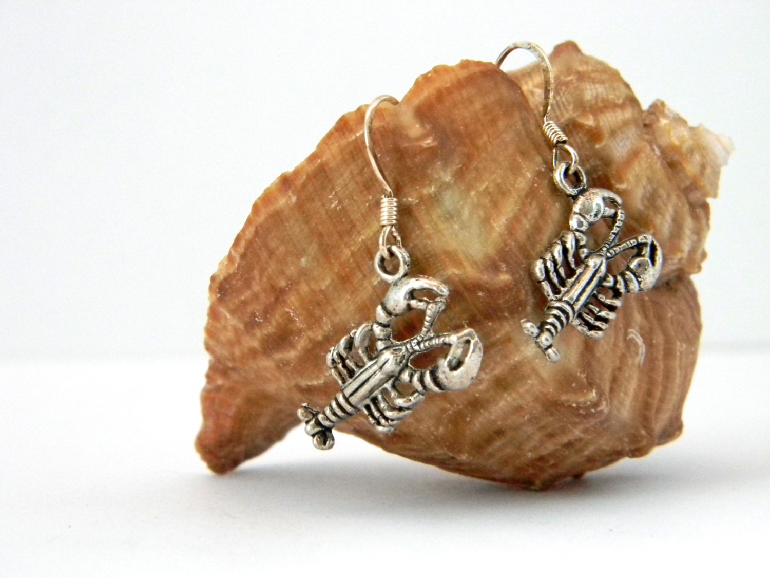 Lobster Earrings Silver Color Dangle Earrings Etsy India