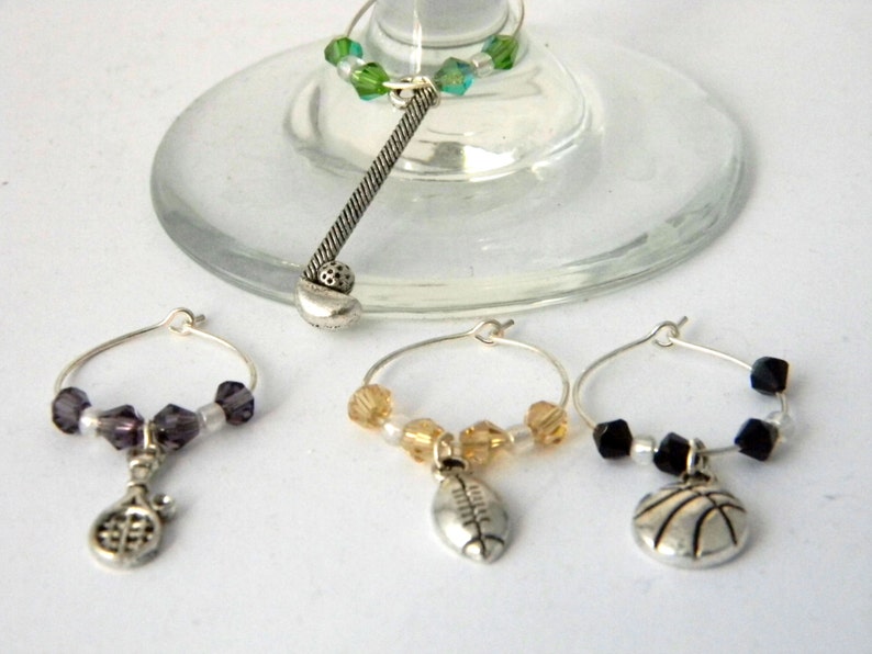 Sports Wine Charms Set of Four image 2
