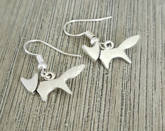 Fox Earrings Silver Color Dangle Earrings