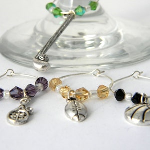 Sports Wine Charms Set of Four image 5