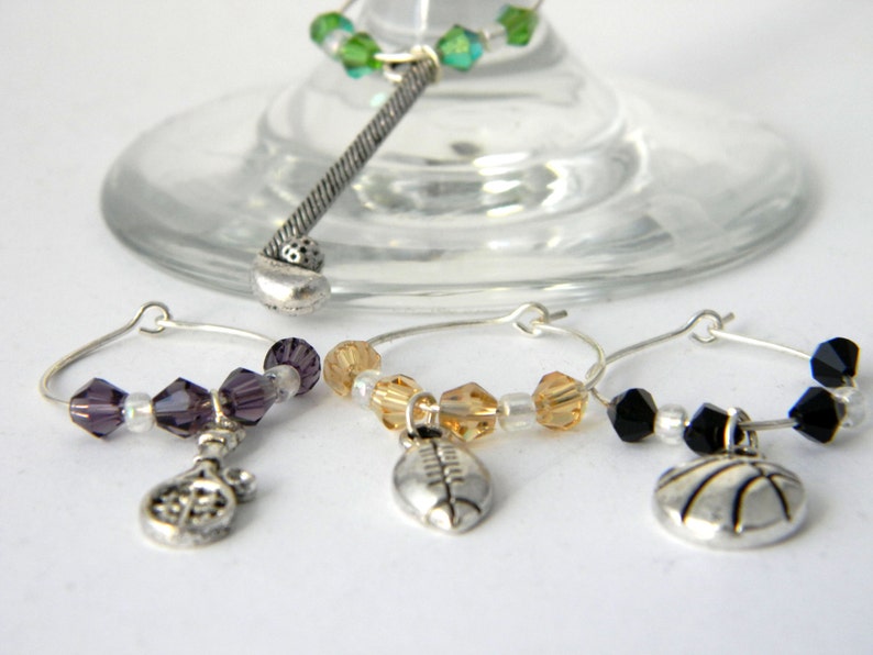 Sports Wine Charms Set of Four image 5