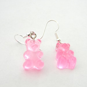 Gummy Bear Earrings, Pink Color, Candy Earrings, Fun Earrings, Acrylic Earrings image 6