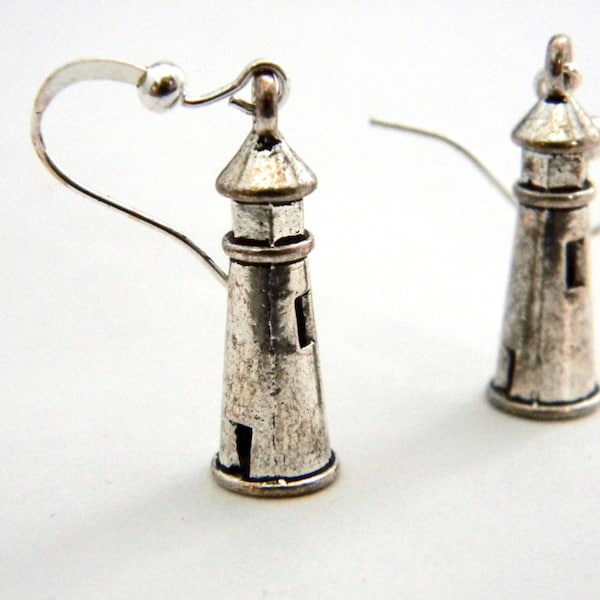 Lighthouse Earrings Silver Color Dangle Earrings