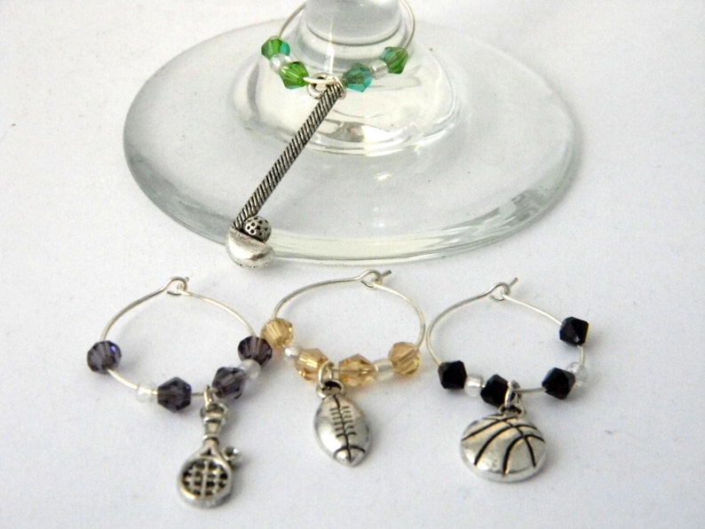 Sports Wine Charms Set of Four image 3