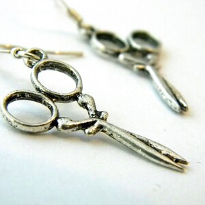 Scissors Earrings Silver Color Dangle Earrings