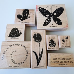 Stampin Up Garden Whimsy 8 Piece Gently Used Set
