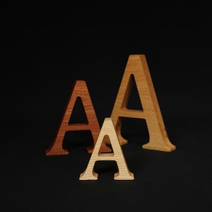 Letra decorativa de madera maciza para el hogar o para ocasiones especiales. Bodas, bautizos, cumpleaños, nacimientos. Inicial del nombre y apellidos.