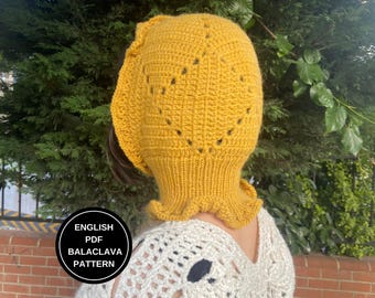 Granny Square Balaclava Hood Crochet Pattern (PDF Pattern)