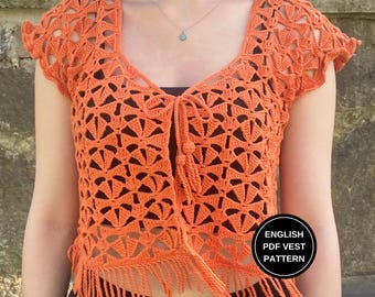 Crochet Summer Vest Pattern, Handmade Waistcoat (PDF Pattern)