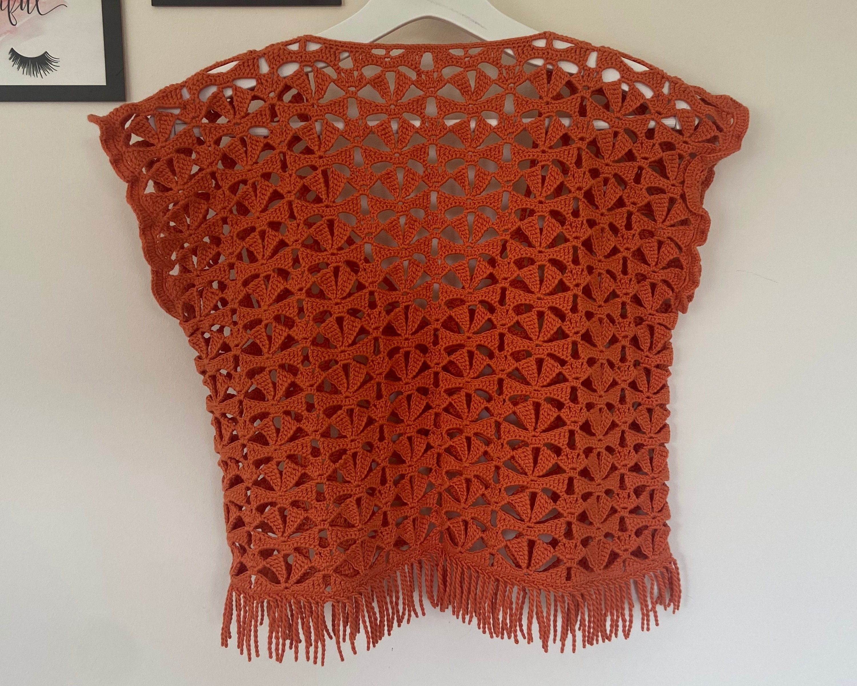 Crochet Mesh Waistcoat Pattern, Summer Vest, Handmade Vest