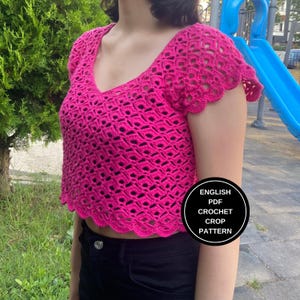 Crochet Crop Top Pattern: Summer Lace Blouse (PDF Download)