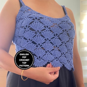 Wzór na koronkowy top szydełkowy: Zaawansowany damski T-shirt (do pobrania w formacie PDF)