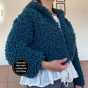 Knit Cardigan Pattern: Chunky Wool Sweater (PDF Pattern)