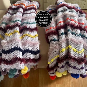 Block Stitch Crochet Blanket Pattern: Striped Throw (PDF Pattern)