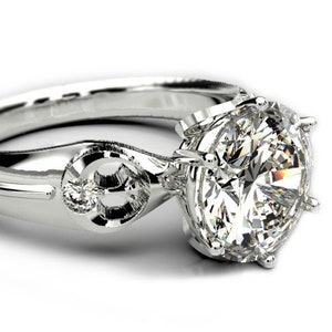 Rebel Alliance Star Wars Inspired Engagement Ring in with 3 Carat Certified Moissanite - 3 ct Engagement Ring