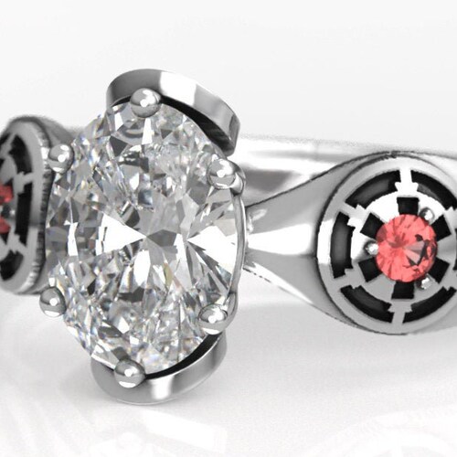 Galactic Empire & Rebel Alliance Star Wars Engagement Ring Etsy