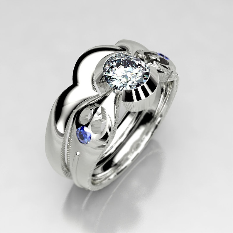 Rebel Alliance Star Wars Engagement Ring Set Geek Engagement Etsy