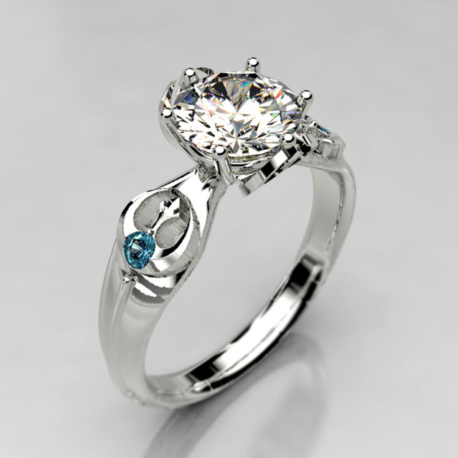 Rebel Alliance Star Wars Inspired Engagement Ring in with 1 Etsy