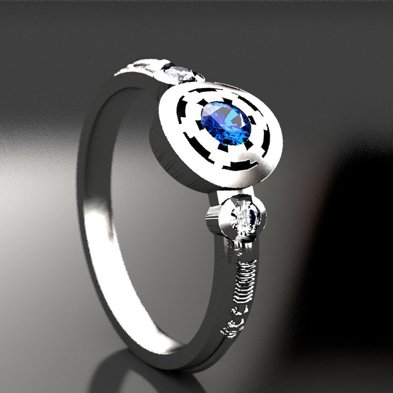Star Wars Empire Inspired Engagement Ring With Sapphire & Etsy UK