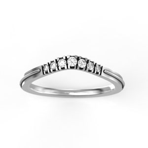 Matching Diamond Wedding Band for 1 Carat Star Wars Ring - Geeky Matching Wedding Ring Set