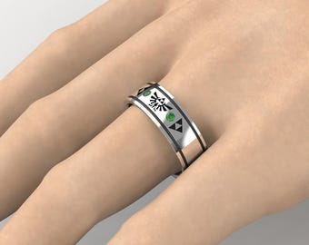 ゼルダの伝説にインスパイアされたオタク向け結婚指輪 - トライ