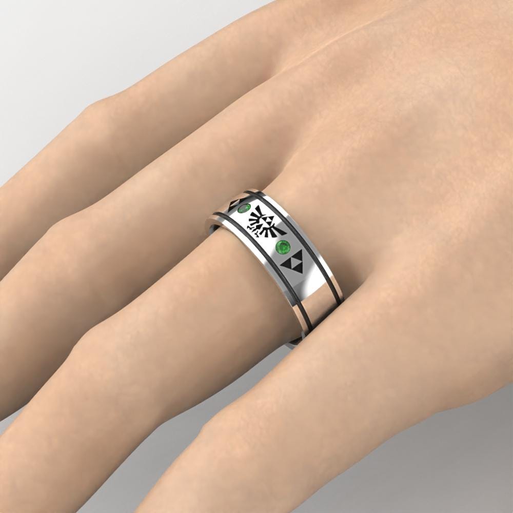 ゼルダの伝説にインスパイアされたオタク向け結婚指輪 - トライ