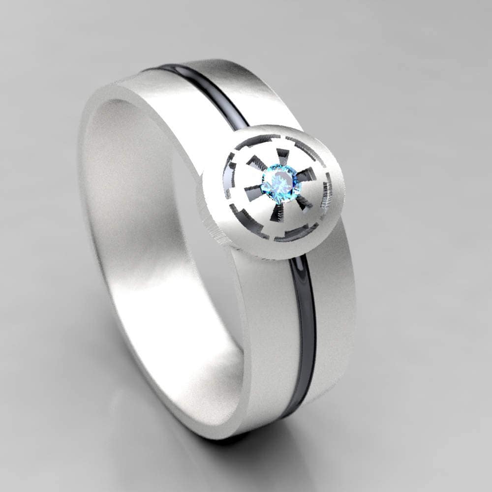 Imperial Crest Blue Diamond Band