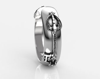 Men's Oblivion Keyblade Ring in Silver or Gold - Unisex Kingdom Hearts Ring