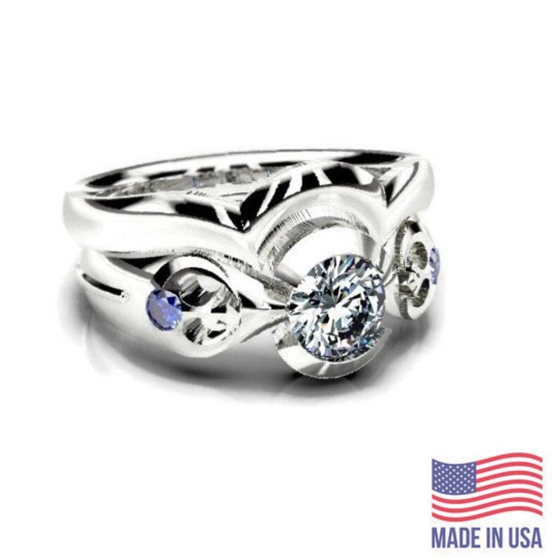 Rebel Alliance Star Wars Engagement Ring Set Geek Engagement Etsy