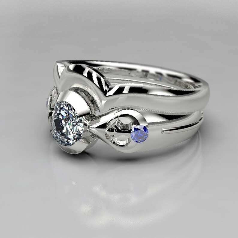 Rebel Alliance Star Wars Engagement Ring Set Geek Engagement Etsy