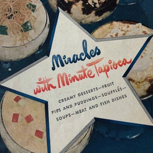 Vintage 1948 Miracles with Minute Tapioca Booklet