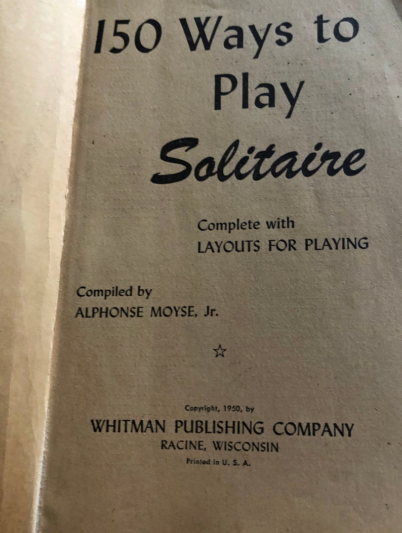 Vintage 150 Ways to Play Solitaire image 2