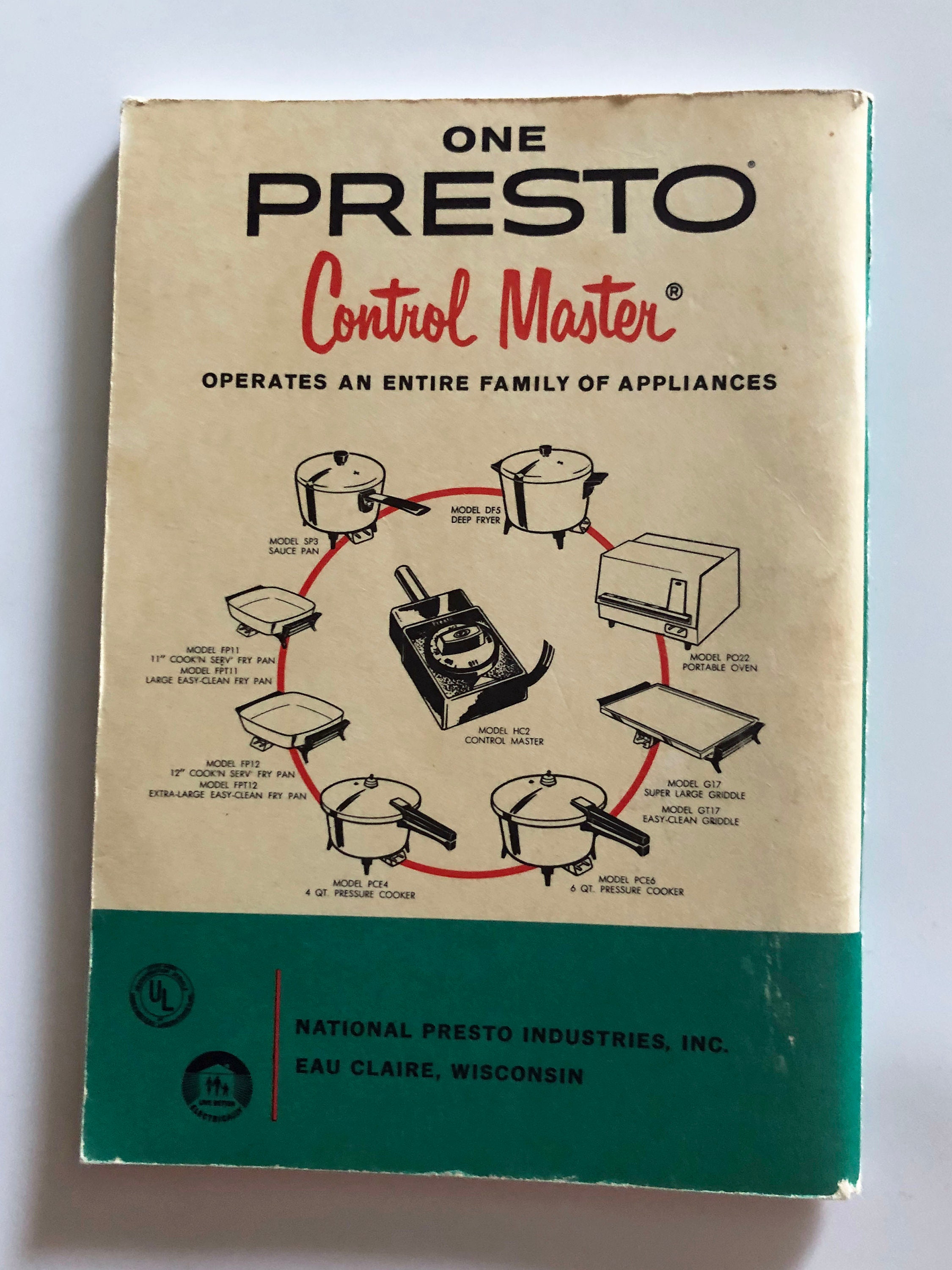Vintage Presto Control Master Appliances Recipe Book Etsy