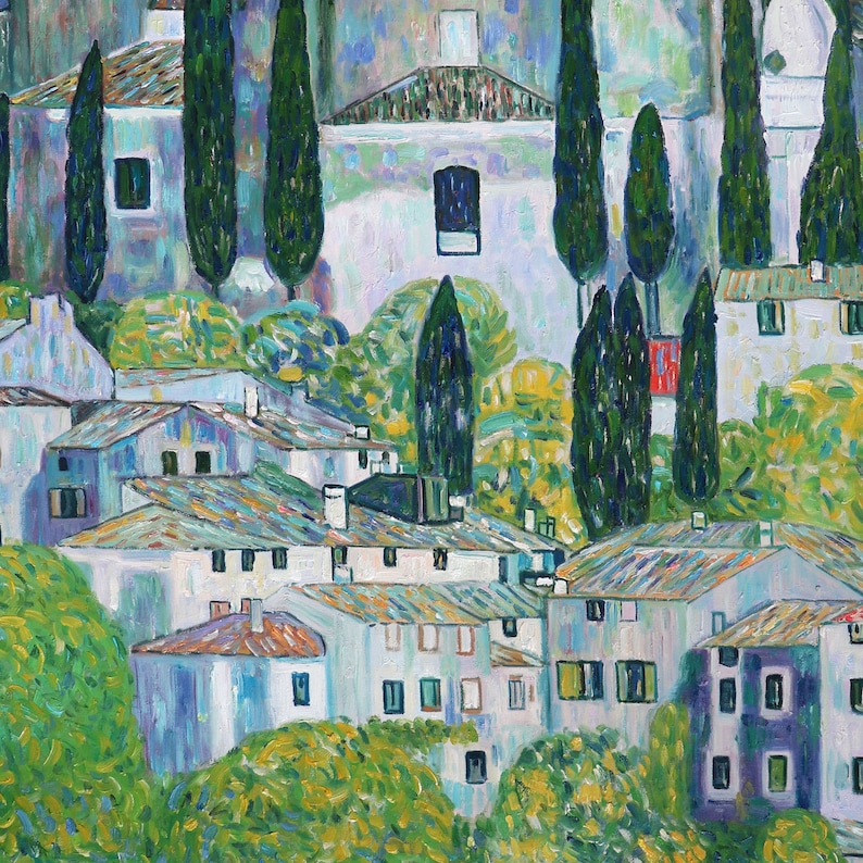The Church in Cassone landscape With Cypress Gustav Klimt - Etsy