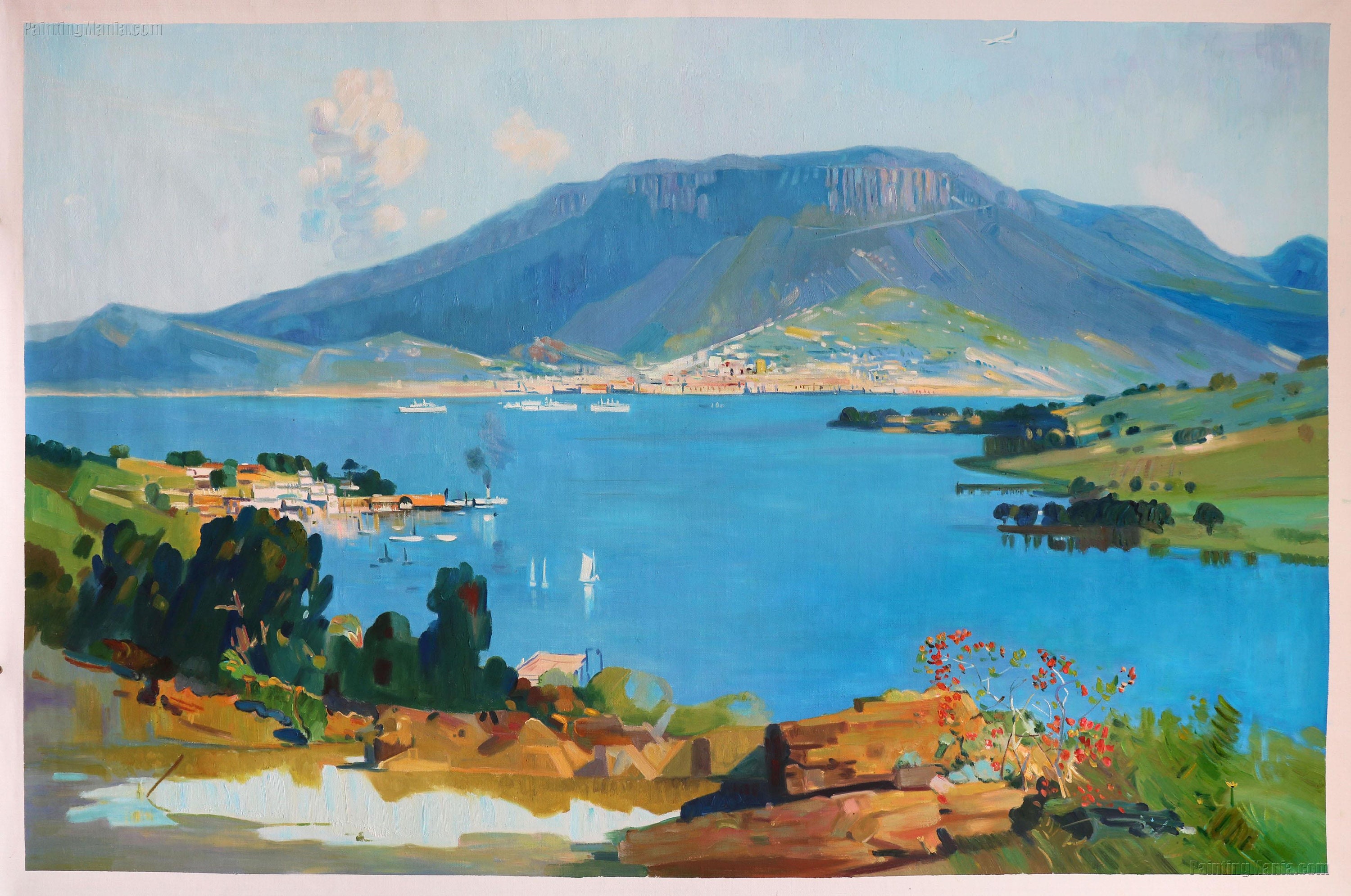 Hobart 1938 - Sir Arthur Streeton Hand-painted Oil Painting
