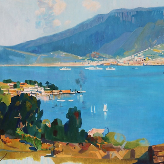 Hobart 1938 - Sir Arthur Streeton Hand-painted Oil Painting