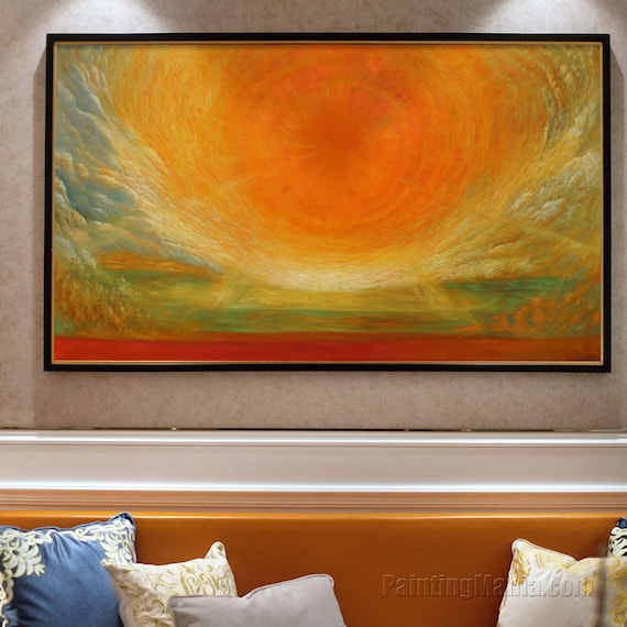 大洪水の後 - ジョージ・フレデリック・ワッツの手描きの油絵複製